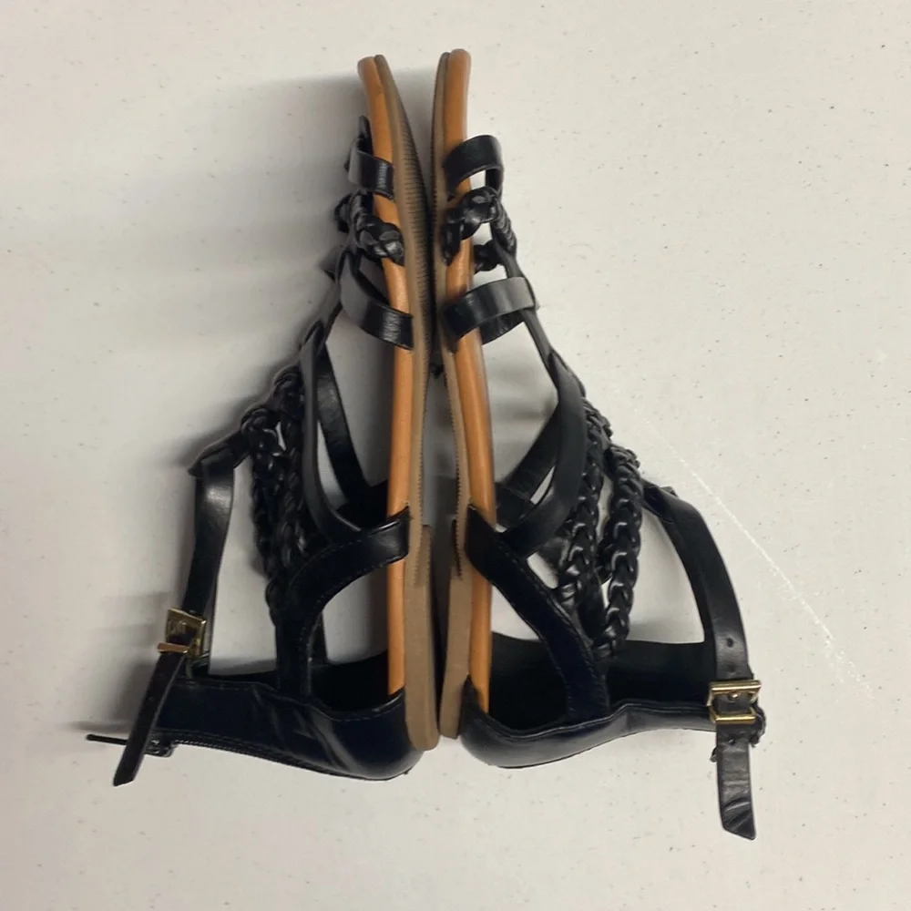 Black gladiator zip up sandal - Picture 3 of 7